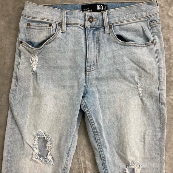 RSQ Jeans Toronto Slim Taper Light Wash Vintage Flex Ripped Jeans 28 x 32 - Picture 2 of 10